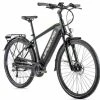 Vélo électrique LEADER FOX SANDY Homme 540 Wh 100 Kms 2021 Noir/vert Mat -Vélos de Route Soldes leader fox sandy homme