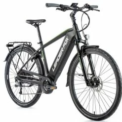 Vélo électrique LEADER FOX SANDY Homme 540 Wh 100 Kms 2021 Noir/vert Mat