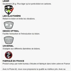 Porte Bidon ZEFAL Pulse A Couleurs Au Choix -Vélos de Route Soldes porte bidon zefal pulse fiche