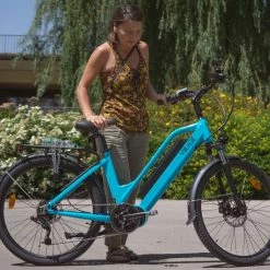 25 Kg Vélo électrique VIRAGE FLEURON 624Wh 150 Kms 2022 Caraïbes (Made In France) -Vélos de Route Soldes virage fleuron bleu ciel 4